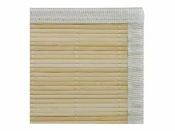 Sale Alfombra de bambú natural con láminas rectangulares 150 x 200 cm Beige