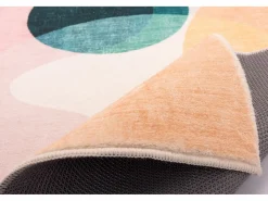 Clearance Alfombra de baño estampada con pelo suave 60x100 cm Colorido Ariella Multicolor