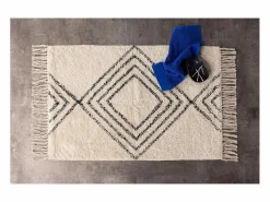 ebuy24 Alfombra de baño Love 80x50cm color blanco. Beige