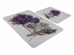 Online Alfombra de baño Set (2 piezas) Purpura Multicolor