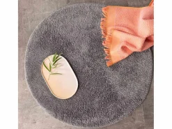 Clearance ebuy24 Alfombra de baño Valle Ø60cm oscuro. Gris