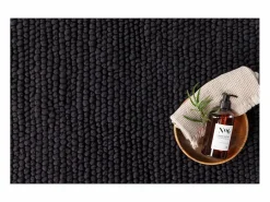 Outlet ebuy24 Alfombra de baño Wilmer 80x50cm color . Negro