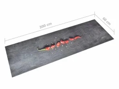 Discount Alfombra de cocina lavable Pepper 60x300 cm ES333081 Multicolor