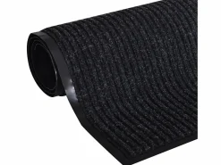 Alfombra de entrada de PVC negra, 120 x 180 cm ES804562