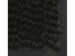 Alfombra de entrada rectangular de nudo 60x90 cm negra ES981018 Felpudo