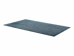 Clearance Alfombra de Entrada SucceBuy, 183x122 cm, Felpudo Exterior Interior con Reverso Antideslizante PVC, Resistente Lavable, Atrapa Polvo, Azul Pizarra Negro