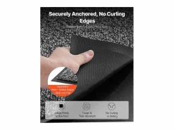 Sale Alfombra de Entrada SucceBuy, 152,4 x 91,4 cm, Felpudo Exterior Interior con Reverso Antideslizante PVC, Resistente Y Lavable, Atrapa Polvo, Gris Felpudo