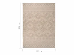 Sale Alfombra de exterior de tejido plano rayas marrones 200x280 cm Alfombra De Exterior|Decoración De Jardín
