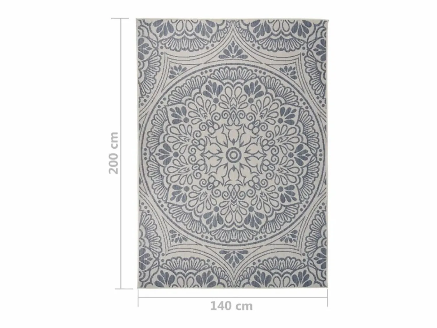 Sale Clicnbuy Alfombra de exterior de tejido plano rayas es 140x200 cm Azul