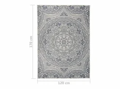 Sale Clicnbuy Alfombra de exterior de tejido plano rayas es 120x170 cm Azul