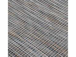 Outlet Alfombra de exterior de tejido plano marrón y azul 120x170 cm Alfombra De Exterior|Decoración De Jardín