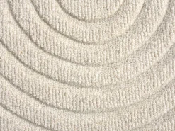 Best OZAIA Alfombra de lana tuftada a mano con relieve, motivo abstracto, 160 x 230 cm, , LISANDRA Marfil