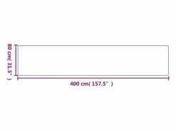Clearance Clicnbuy Alfombra de pasillo con aspecto de sisal gris taupe 80x400 cm Topo