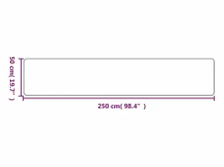 Online Clicnbuy Alfombra de pasillo con aspecto de sisal color arena 50x250 cm Marru00f3n
