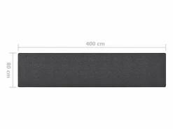 New Clicnbuy Alfombra de pasillo 80x400 cm Gris antracita