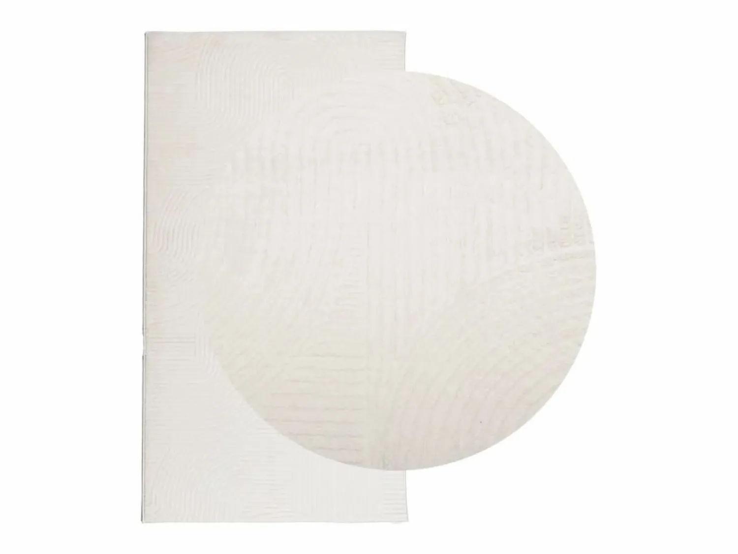 Sale Alfombra de pelo corto IZA, estilo escandinavo, color crema, 80x150 cm Blanco