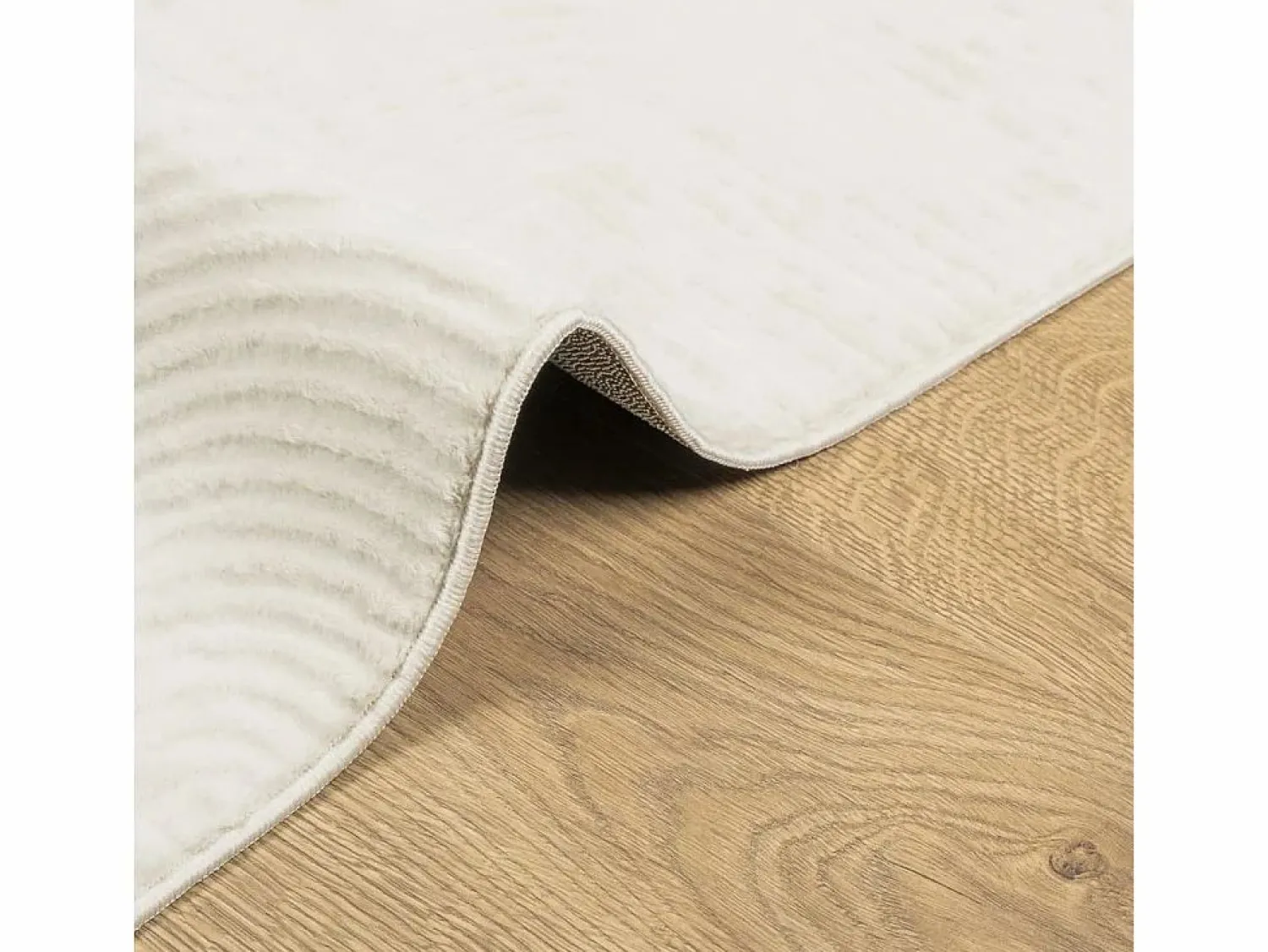 Sale Alfombra de pelo corto IZA, estilo escandinavo, color crema, 80x150 cm Blanco