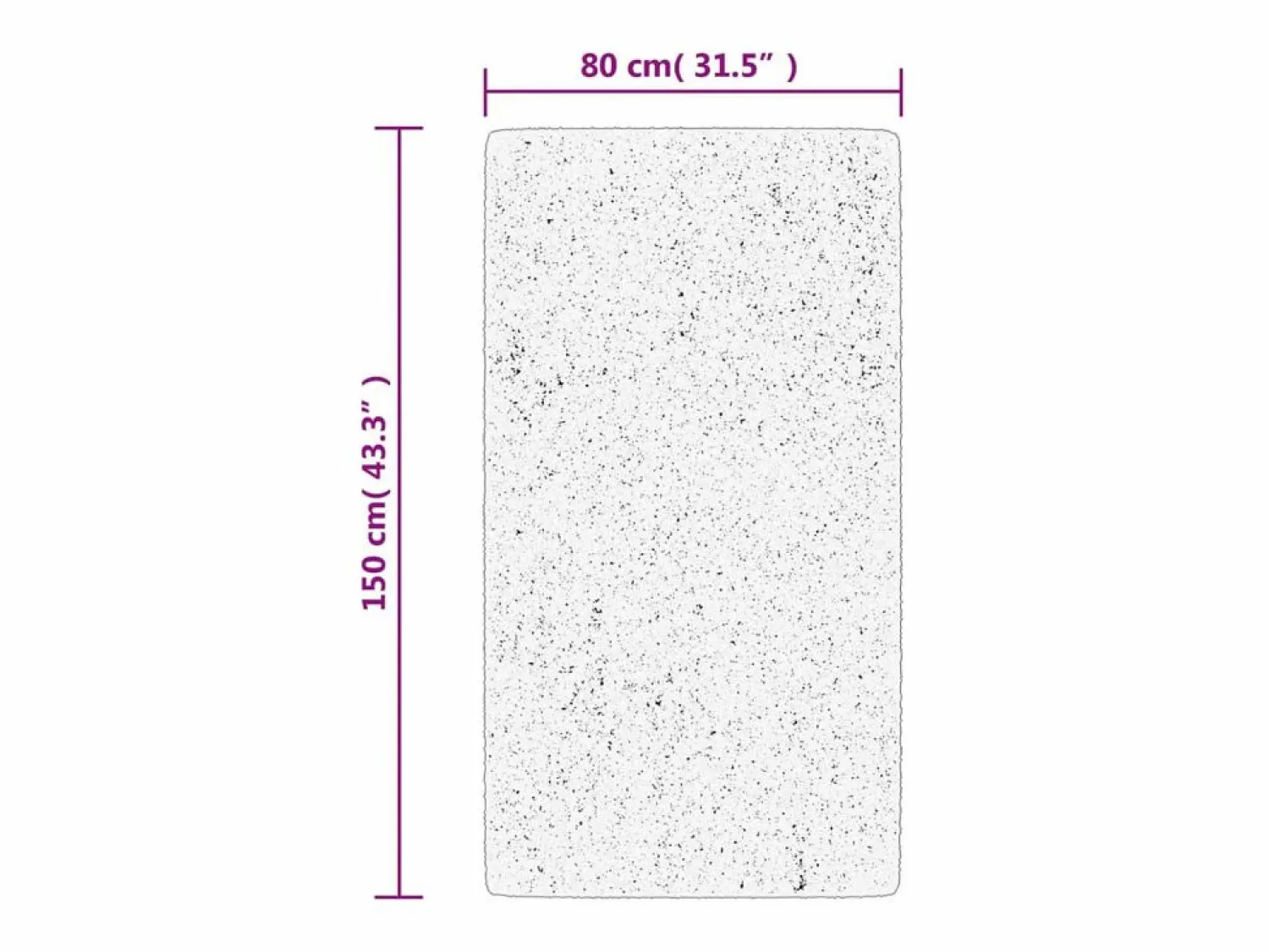 Sale Alfombra de pelo corto IZA, estilo escandinavo, color crema, 80x150 cm Blanco