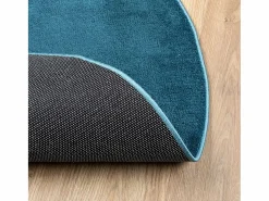 Alfombra de pelo corto OVIEDO turquesa Ø 160 cm Alfombra De Cocina|Alfombra De Cocina