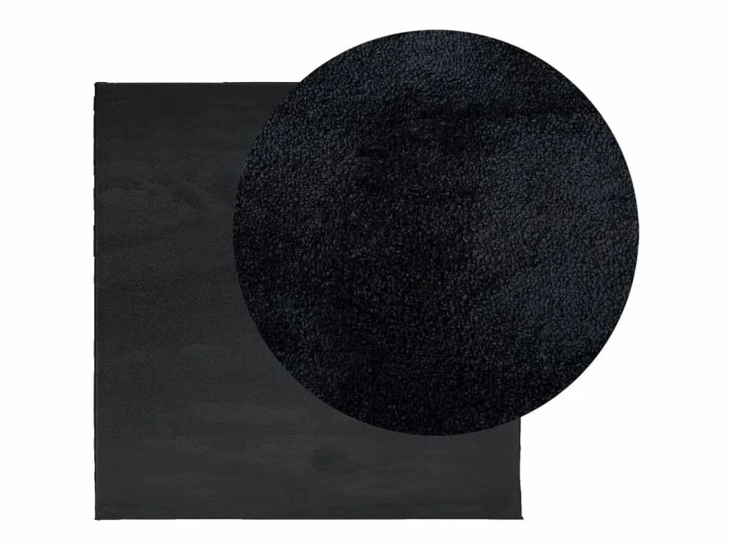 Alfombra de pelo corto OVIEDO negra 120x120 cm