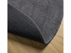 Online Alfombra de pelo corto suave lavable HUARTE antracita Ø 100 cm ES49715 Alfombra Redonda