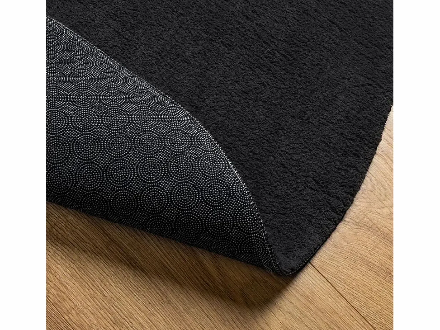 Alfombra de pelo corto suave lavable HUARTE Ø 80 cm ES23627