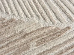 OZAIA Alfombra de relieve 100% lana hecha a mano - 200 x 290 cm - 2200g/m2 - Marfil - SERAPHINA