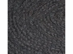 Alfombra de yute hecha a mano redonda de 90 cm oscuro