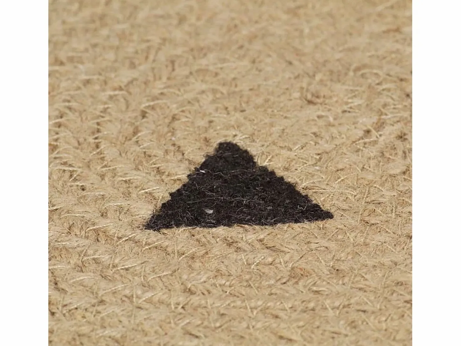Alfombra de yute hecha a mano con estampado de triángulos 120 cm Alfombra De Cocina|Alfombra De Cocina
