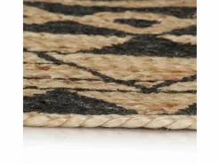 Clicnbuy Alfombra de yute tejida a mano con estampado 150 cm