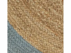Clicnbuy Alfombra de yute tejida a mano con borde oliva 150 cm