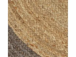 Clicnbuy Alfombra de yute tejida a mano con borde 120 cm