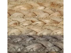Clicnbuy Alfombra de yute tejida a mano con borde 120 cm