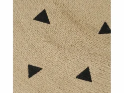 Outlet Clicnbuy Alfombra de yute tejida a mano estampado de triángulos 150 cm Negro