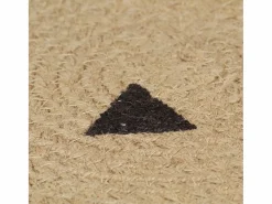 Outlet Clicnbuy Alfombra de yute tejida a mano estampado de triángulos 150 cm Negro