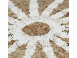 Hot Alfombra de yute tejida a mano con estampado 120 cm Alfombra Redonda