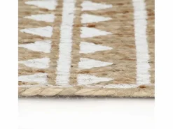 Hot Alfombra de yute tejida a mano con estampado 90 cm ES69136 Alfombra Redonda