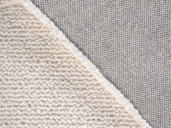 Sale OZAIA Alfombra en relieve de lana 100% hecha a mano con borde redondeado, 160 x 230, , VELORIA Marfil