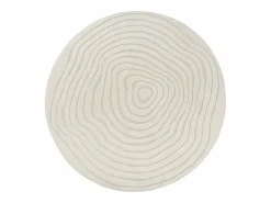 New the carpet Alfombra Everest 3D moderna - - 160 cm Redonda Crema