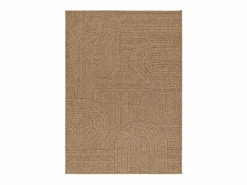 New Alfombra exterior - geométrico efecto yute - natural - 160 x 230 cm - ACRA Marru00f3n