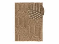 Alfombra exterior - geométrico efecto yute - natural - 160 x 230 cm - ACRA