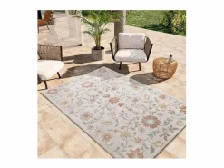 Alfombra exterior - motivos florales - - 200 x 290 cm - SAMARA