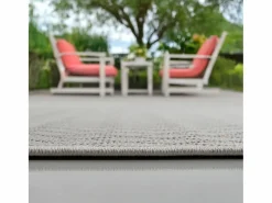 the carpet Alfombra Exterior Interior diseño moderno - Beige Amarillo - 140 x 200 cm - CALGARY