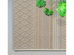 the carpet Alfombra Exterior Interior diseño moderno - Beige Amarillo - 140 x 200 cm - CALGARY