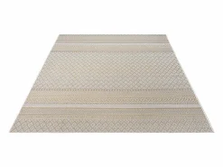 Best the carpet Alfombra Exterior Interior diseño moderno - Beige Amarillo - 240 x 340 cm - CALGARY Dorado