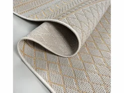 Best the carpet Alfombra Exterior Interior diseño moderno - Beige Amarillo - 240 x 340 cm - CALGARY Dorado