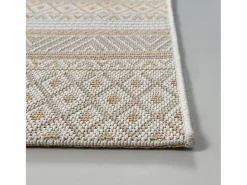 Best the carpet Alfombra Exterior Interior diseño moderno - Beige Amarillo - 240 x 340 cm - CALGARY Dorado