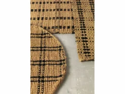 Alfombra fibra de coco 180 cm diam. Marru00f3n