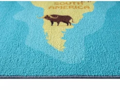 Hot the carpet Alfombra Happy Life de Aprendizaje - - 120x160 cm Azul