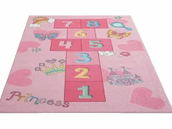 Hot the carpet Alfombra Happy Life Juego Princesa - - 120x160 cm Rosa